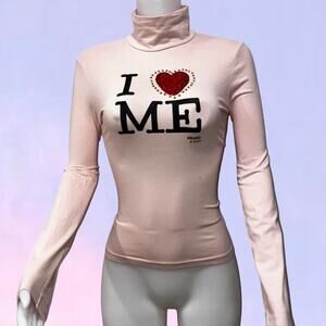Vintage 90s y2k i love me italian turtleneck